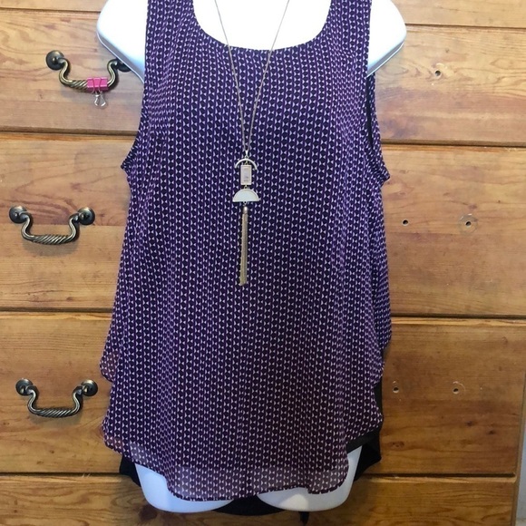 Purple geometric hi-low tank - Picture 2 of 4